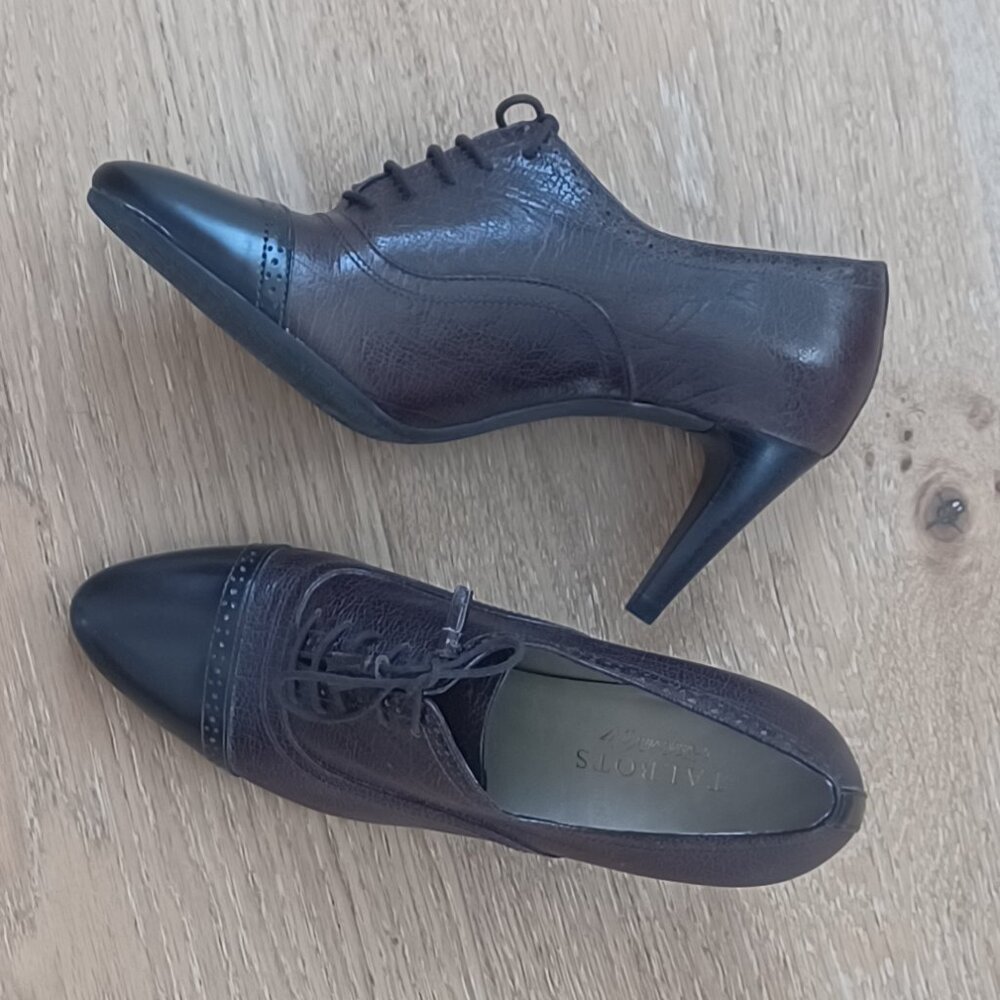 Talbots brown leather heels